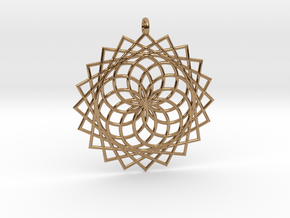 Flower of Life - Pendant 4 in Polished Brass