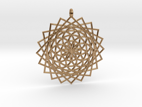 Flower of Life - Pendant 5 in Polished Brass
