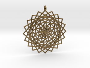 Flower of Life - Pendant 5 in Polished Bronze