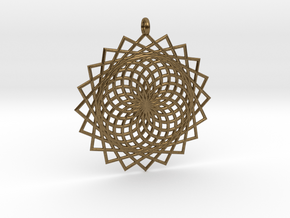 Flower of Life - Pendant 6 in Natural Bronze
