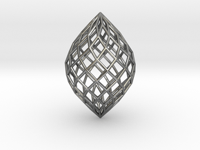  0513 Polar Zonohedron E [11] #001 in Fine Detail Polished Silver