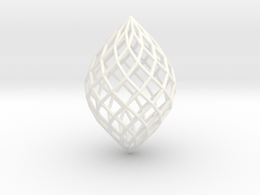  0513 Polar Zonohedron E [11] #001 in White Processed Versatile Plastic