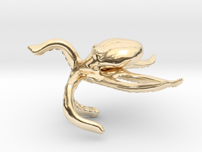 Motivational Octopus Handpet in 14k Gold Plated Brass