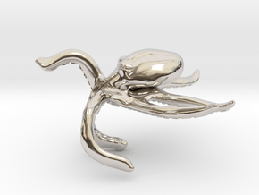 Motivational Octopus Handpet in Rhodium Plated Brass