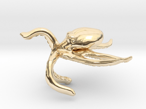 Motivational Octopus Handpet in 14K Yellow Gold