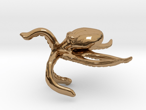 Motivational Octopus Handpet in Polished Brass