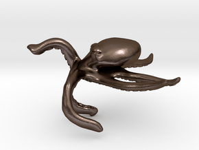 Motivational Octopus Handpet in Polished Bronze Steel