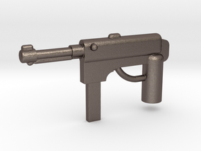 MP40 Minifigure Gun 1.0 in Polished Bronzed Silver Steel