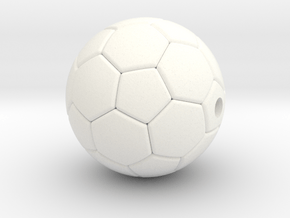 Soccer Ball Pendant  in White Processed Versatile Plastic