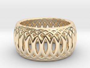 Ring of Rings - 17.5mm Diam in 14k Gold Plated Brass