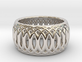 Ring of Rings - 17.5mm Diam in Rhodium Plated Brass