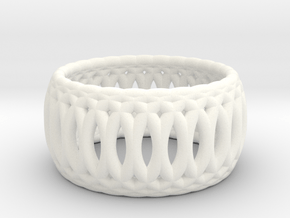 Ring of Rings - 17.5mm Diam in White Processed Versatile Plastic