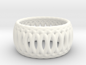 Ring of Rings - 18mm Diam in White Processed Versatile Plastic
