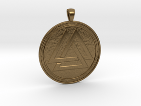 Valknut pendant in Natural Bronze