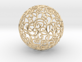Triskel celtic sphere 3b ( 2,8+4 - 4 cm ) in 14k Gold Plated Brass