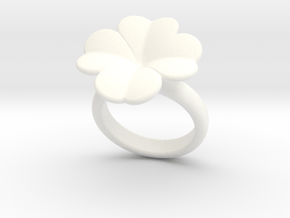 Lucky Ring 14 - Italian Size 14 in White Processed Versatile Plastic