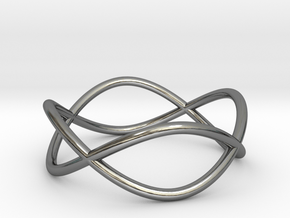 Size 6 Infinity Ring in Fine Detail Polished Silver