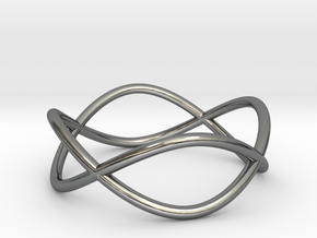 Size 7 Infinity Ring in Fine Detail Polished Silver