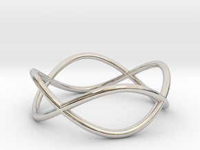 Size 7 Infinity Ring in Rhodium Plated Brass
