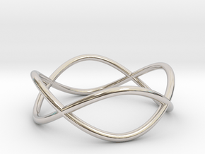 Size 8 Infinity Ring in Rhodium Plated Brass