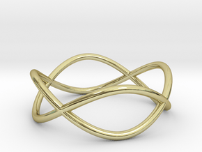 Size 7 Infinity Ring in 18k Gold Plated Brass