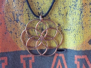 Flower of Life - Hollow Pendant V2 in 18k Gold Plated Brass