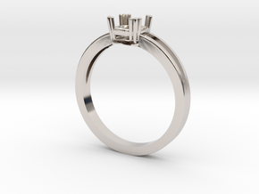 Solitaire Cushion Engagement Ring in Platinum