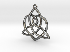 Sisters Knot Pendant in Polished Silver