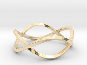Size 6 Infinity Twist Ring in 14K Yellow Gold