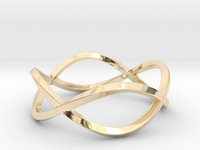 Size 9 Infinity Twist Ring in 14K Yellow Gold