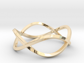 Size 10 Infinity Twist Ring in 14K Yellow Gold