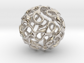Gyroid Inversion Sphere in Rhodium Plated Brass