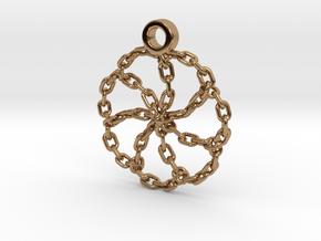 Chain Link Pendant in Polished Brass
