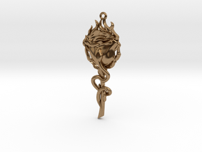 Rose and Snake in Natural Brass