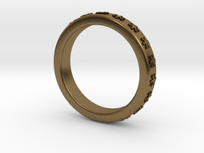 Ring With Snowflake Motif Ø18 mm/0.708 inch in Natural Bronze