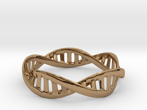 DNA Bracelet (Medium) in Polished Brass