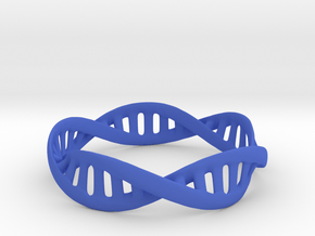 DNA Bracelet (Medium) in Blue Processed Versatile Plastic
