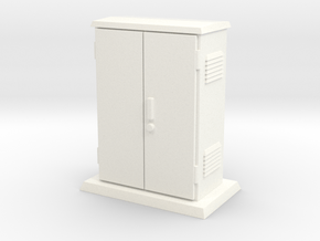 Padmount Electrical Box 01.  1:24 scale in White Processed Versatile Plastic