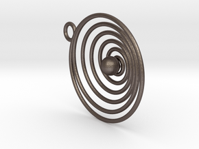 Spiral in Polished Bronzed Silver Steel