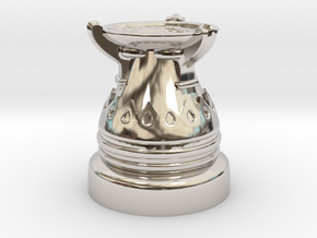 28mm Egyptian Cauldron  in Rhodium Plated Brass