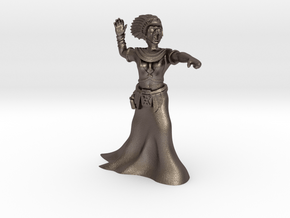 35mm Cleopatra Zombie Witch in Polished Bronzed Silver Steel