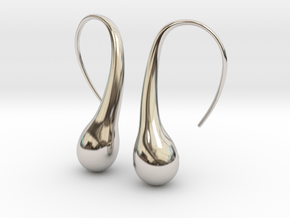Bubble earring in Rhodium Plated Brass