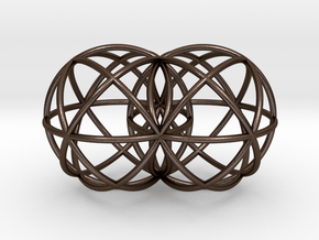 Genesis Spheres 2" x 3" in Polished Bronze Steel