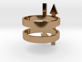  טבעת  in Polished Brass