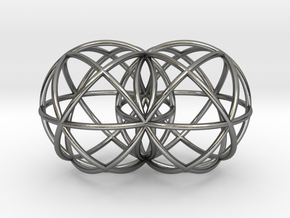 Genesis Spheres 2" x 3" in Polished Silver