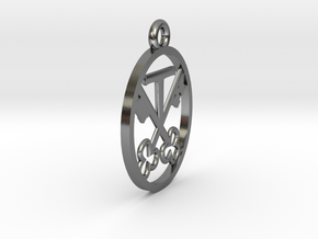 armorial bearings pendant in Polished Silver