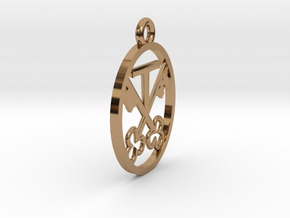 armorial bearings pendant in Polished Brass