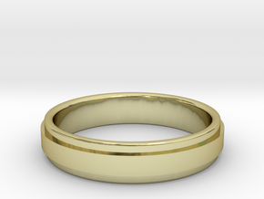 Ø0.666 inch/Ø16.92 mm Ring Model A in 18k Gold Plated Brass
