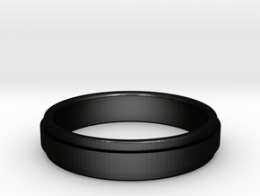 Ø0.666 inch/Ø16.92 mm Ring Model A in Matte Black Steel