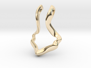 Ring Holder Pendant: Gazelle in 14K Yellow Gold: Small